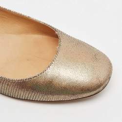 Isabel Marant Metallic Suede Ankle Strap Ballet Flats Size 38