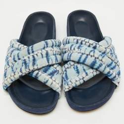 Isabel Marant Blue Criss-Cross Suede Flat Size 38