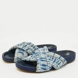Isabel Marant Blue Criss-Cross Suede Flat Size 38