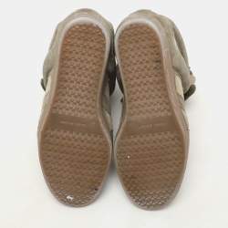 Pre Owned Isabel Marant Khaki Suede Bekett Wedge Sneakers 40