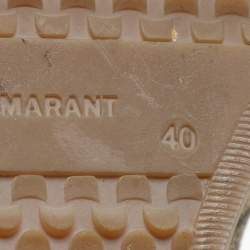 Pre Owned Isabel Marant Khaki Suede Bekett Wedge Sneakers 40