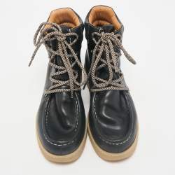 Isabel Marant Black Leather Alpica Ankle Length Boots Size 37