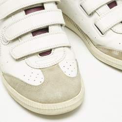 Isabel Marant Tricolor Perforated Leather and Suede Beth Sneakers Size 39