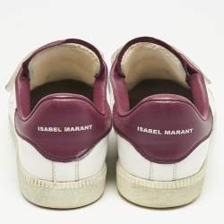 Isabel Marant Tricolor Perforated Leather and Suede Beth Sneakers Size 39