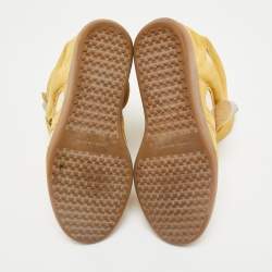Isabel Marant Yellow Suede and Leather Bekett Wedge Sneakers Size 38