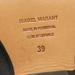 Pre Owned Isabel Marant Grey Suede Dewina Ankle Length Boots Size 39