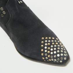 Pre Owned Isabel Marant Grey Suede Dewina Ankle Length Boots Size 39