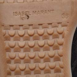 Pre Owned Isabel Marant Black Suede Bekett Wedge Sneakers Size 36