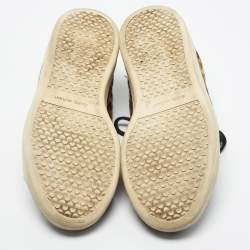 Pre Owned Isabel Marant Brown/Black Leopard Print Pony Hair And Leather Sneakers Size 37