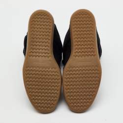 Pre Owned Isabel Marant Black Suede and Leather Bekett Wedge Sneakers Size 41