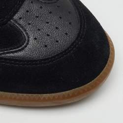 Pre Owned Isabel Marant Black Suede and Leather Bekett Wedge Sneakers Size 41