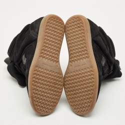 Pre Owned Isabel Marant Black Suede Bekett Wedge Sneakers Size 40