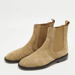 Pre Owned Isabel Marant Brown Suede Chelsea Boots Size 41