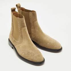 Pre Owned Isabel Marant Brown Suede Chelsea Boots Size 41