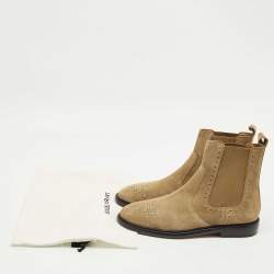 Pre Owned Isabel Marant Brown Suede Chelsea Boots Size 41