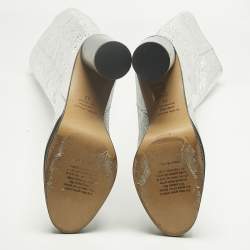 Pre Owned Isabel Marant Silver Foil Leather Knee Length Boots Size 39