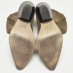 Pre Owned Isabel Marant Dicker Size 40 Green Suede Ankle Length Boots