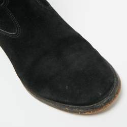 مملوكة مسبقًا حذاء بوت للكاحل جلد أسود إيزابيل مارانت كريسي سويدي مقاس 37