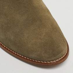 مملوكة مسبقًا حذاء بوت بطول الكاحل إيزابيل مارانت كريسي سويدي أخضر مقاس 37