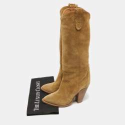 Pre Owned Isabel Marant Size 38 Brown Suede Knee Length Boots