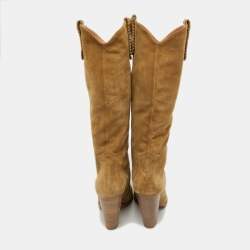 Pre Owned Isabel Marant Size 38 Brown Suede Knee Length Boots