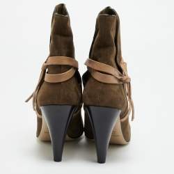 مملوكة مسبقًا Isabel Marant Size 41 Brown Suede Ankle Length Boots