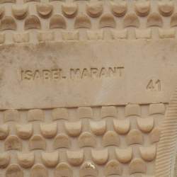 مملوكة مسبقًا Isabel Marant Bekett Size 41 Grey Leather and Suede High Top Sneakers