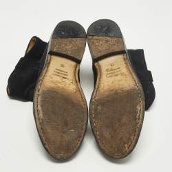 Pre Owned Isabel Marant Crisi Size 38 Black Suede Ankle Length Boots