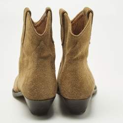 مملوكة مسبقًا حذاء بوت بطول الكاحل إيزابيل مارانت سويدي بيج مقاس 38