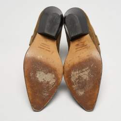 مملوكة مسبقًا Isabel Marant Dewina Size 39 Green Suede Ankle Length Boots