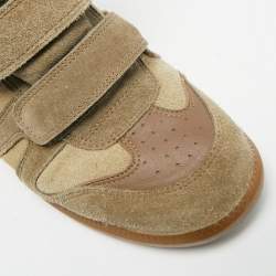 Pre Owned حذاء رياضي إيزابيل مارانت بيكيت جلدي ورمادي بكعب روكي مقاس 40