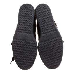 Pre Owned Isabel Marant Black Perforated Leather Baya Wedge Sneakers Size 40