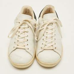 Pre Owned حذاء رياضي ايزابيل مارانت منخفض من أعلى جلد أسود و أبيض مقاس 39