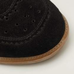 مملوكة مسبقًا Isabel Marant Bobby Size 40 Black Perforated Suede Lace Up Wedge Sneakers