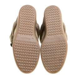Pre Owned Isabel Marant Moos Green Suede Bekett Wedge Sneakers Size 38