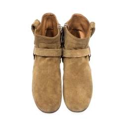  Isabel Marant Light Brown Suede Ralf Gaucho Ankle Boots Size 41