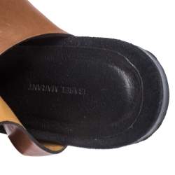 Pre Owned Isabel Marant Tan Leather Jaysta Lace-Up Flat Sandals Size 38