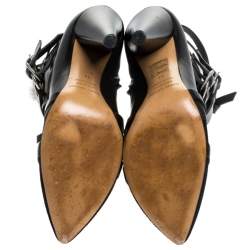 Pre Owned Isabel Marant Black Leather And Suede Royston Leather Ankle Boots Size 38