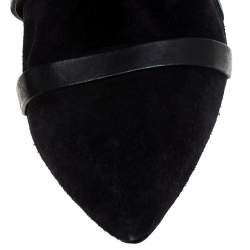 Pre Owned Isabel Marant Black Leather And Suede Royston Leather Ankle Boots Size 38