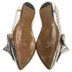 Isabel Marant Metallic Gold Foil Suede Skimmer Pointed Toe Ballet Flats Size 38
