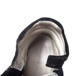 Pre Owned Isabel Marant Black Suede And Leather Bekett Wedge Sneakers Size 36