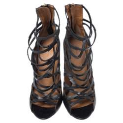 Isabel Marant Black Leather Paw Strappy Sandals Size 38