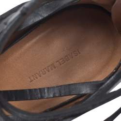 Isabel Marant Black Leather Paw Strappy Sandals Size 38