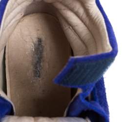Pre Owned Isabel Marant Blue Suede and Leather Bekett High Top Sneakers Size 38