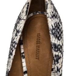 Isabel Marant Black/White Python Effect Leather Poppy Pumps Size 36