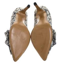 Isabel Marant Black/White Python Effect Leather Poppy Pumps Size 36