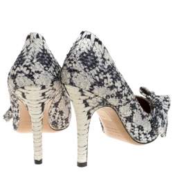 Isabel Marant Black/White Python Effect Leather Poppy Pumps Size 36