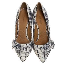 Isabel Marant Black/White Python Effect Leather Poppy Pumps Size 36
