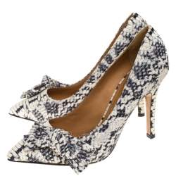 Isabel Marant Black/White Python Effect Leather Poppy Pumps Size 36