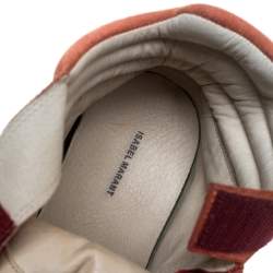 Pre Owned Isabel Marant Indian Red Suede Bekett Wedge Sneakers Size 39